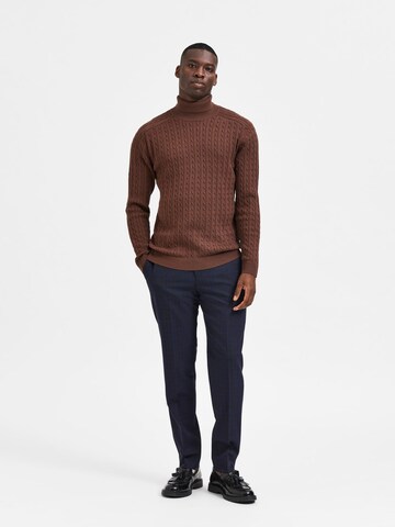 SELECTED HOMME - Pullover 'Aiko' em castanho