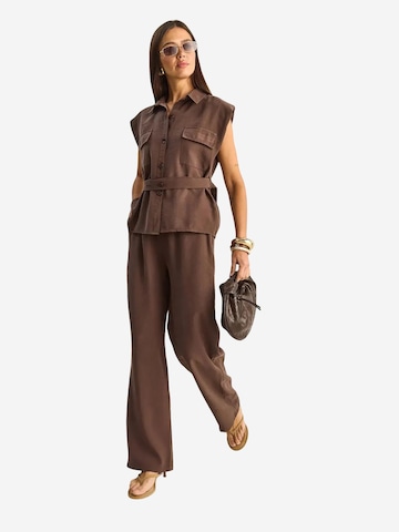 Bianco Lucci Pantsuit in Brown