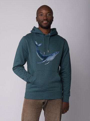 Watapparel Sweatshirt ' Wal ' in Blauw: voorkant