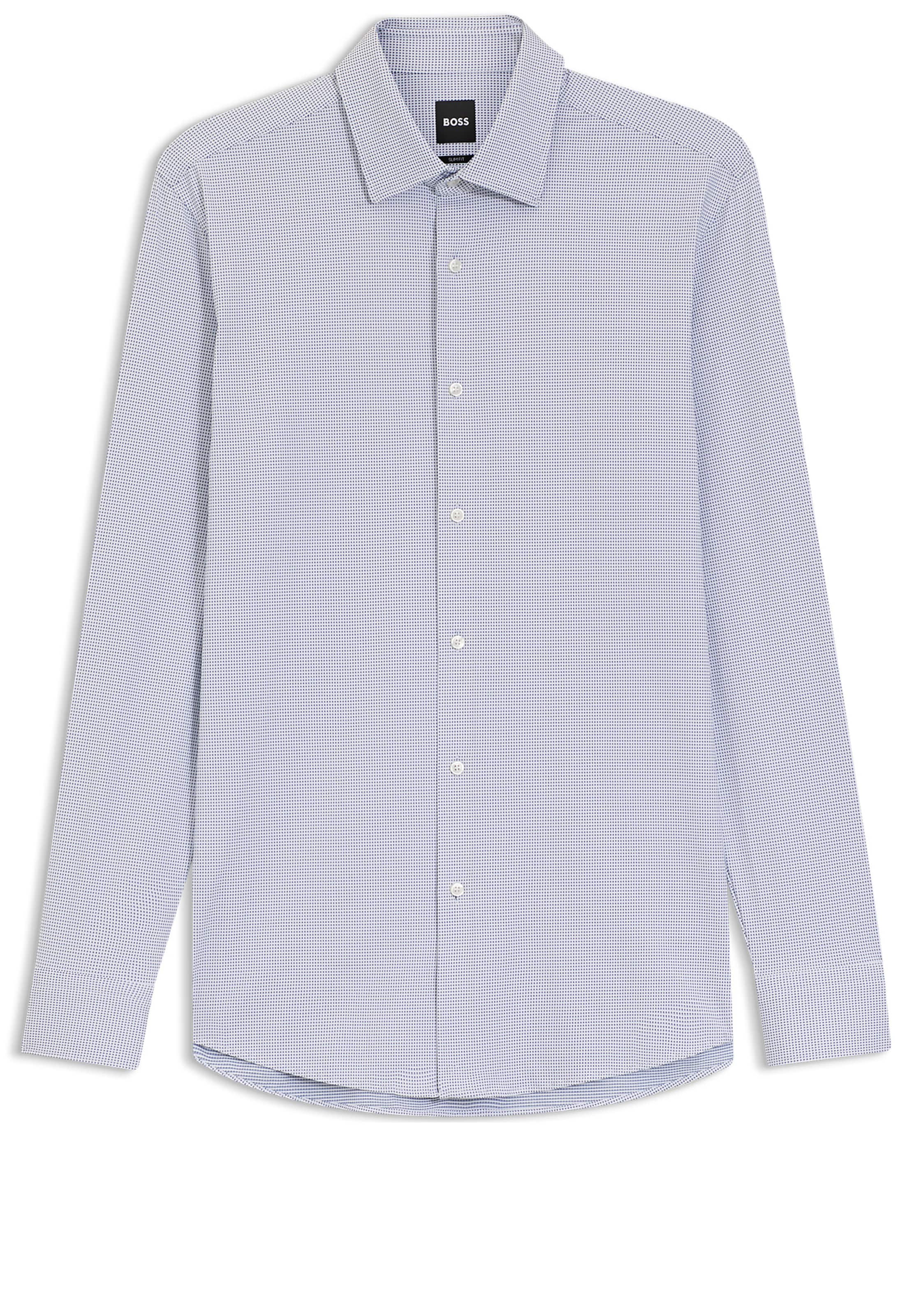 BOSS Slim fit Button Up Shirt in Blue: front