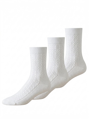 Millo Socks 'Cosy Twist' in White: front