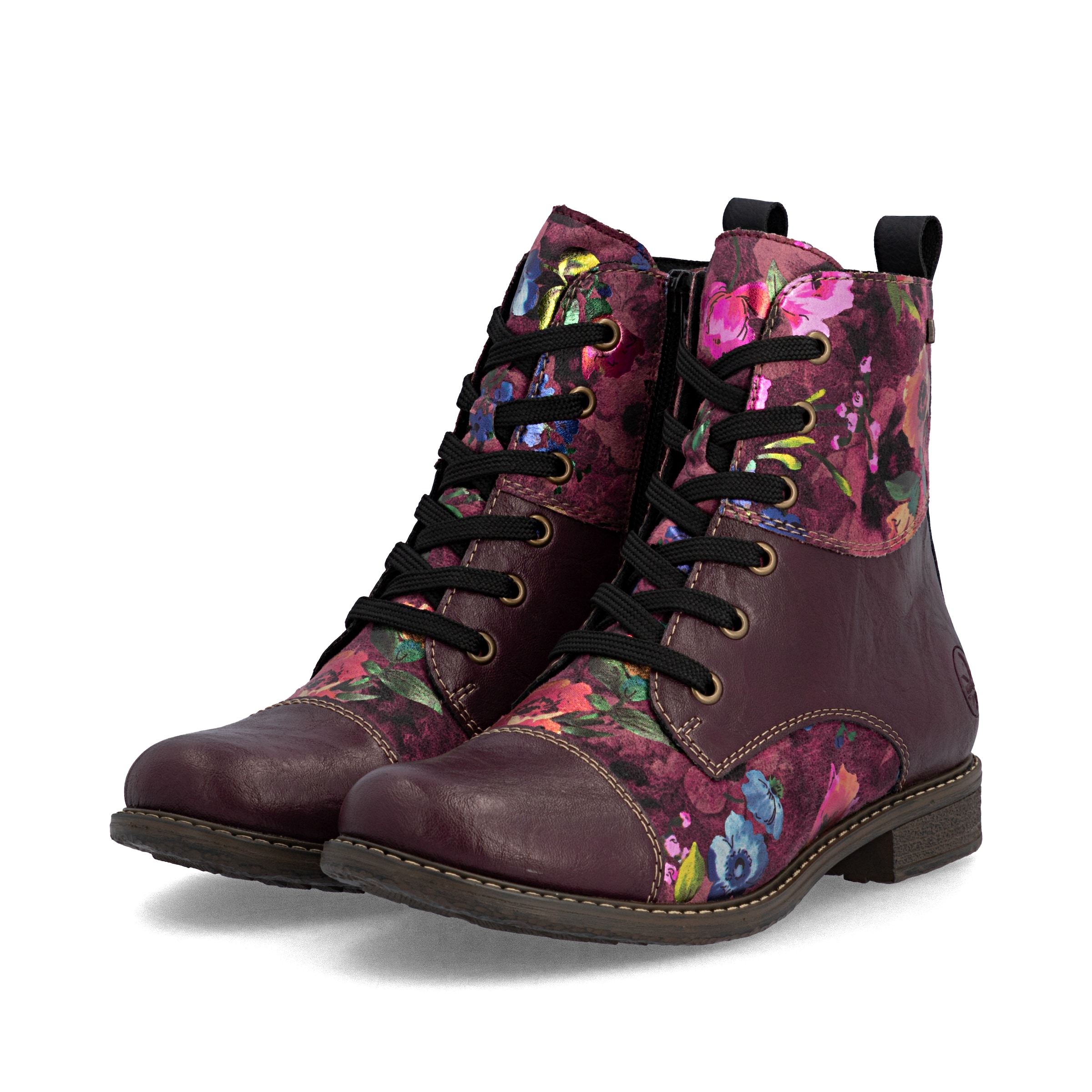 Bottes à lacets Rieker en rouge
