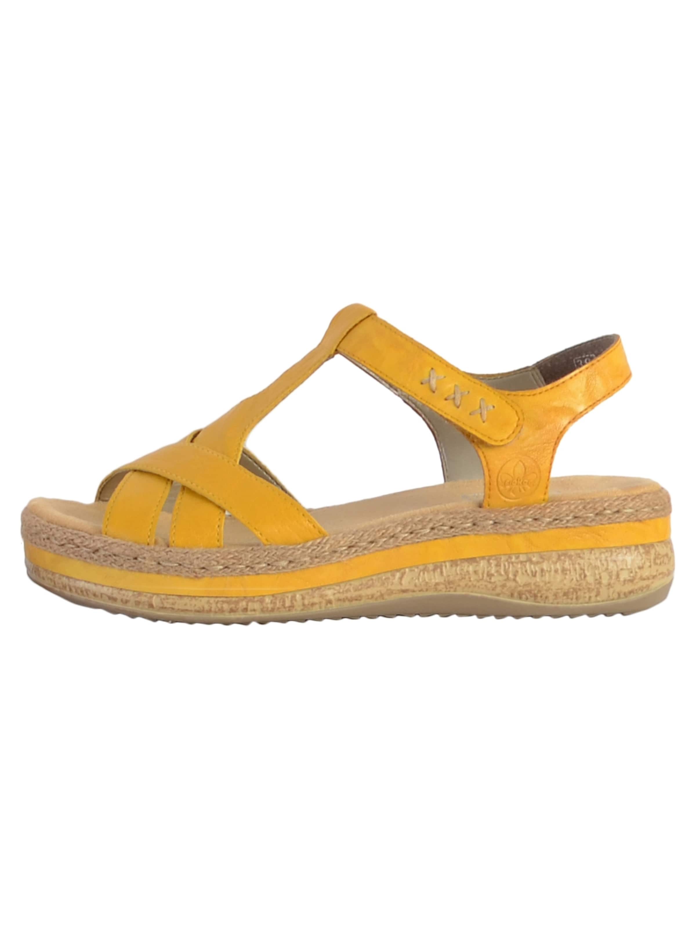 Sandales Rieker en jaune : devant