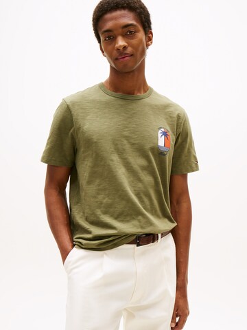 zaļš TOMMY HILFIGER T-Krekls: no priekšpuses
