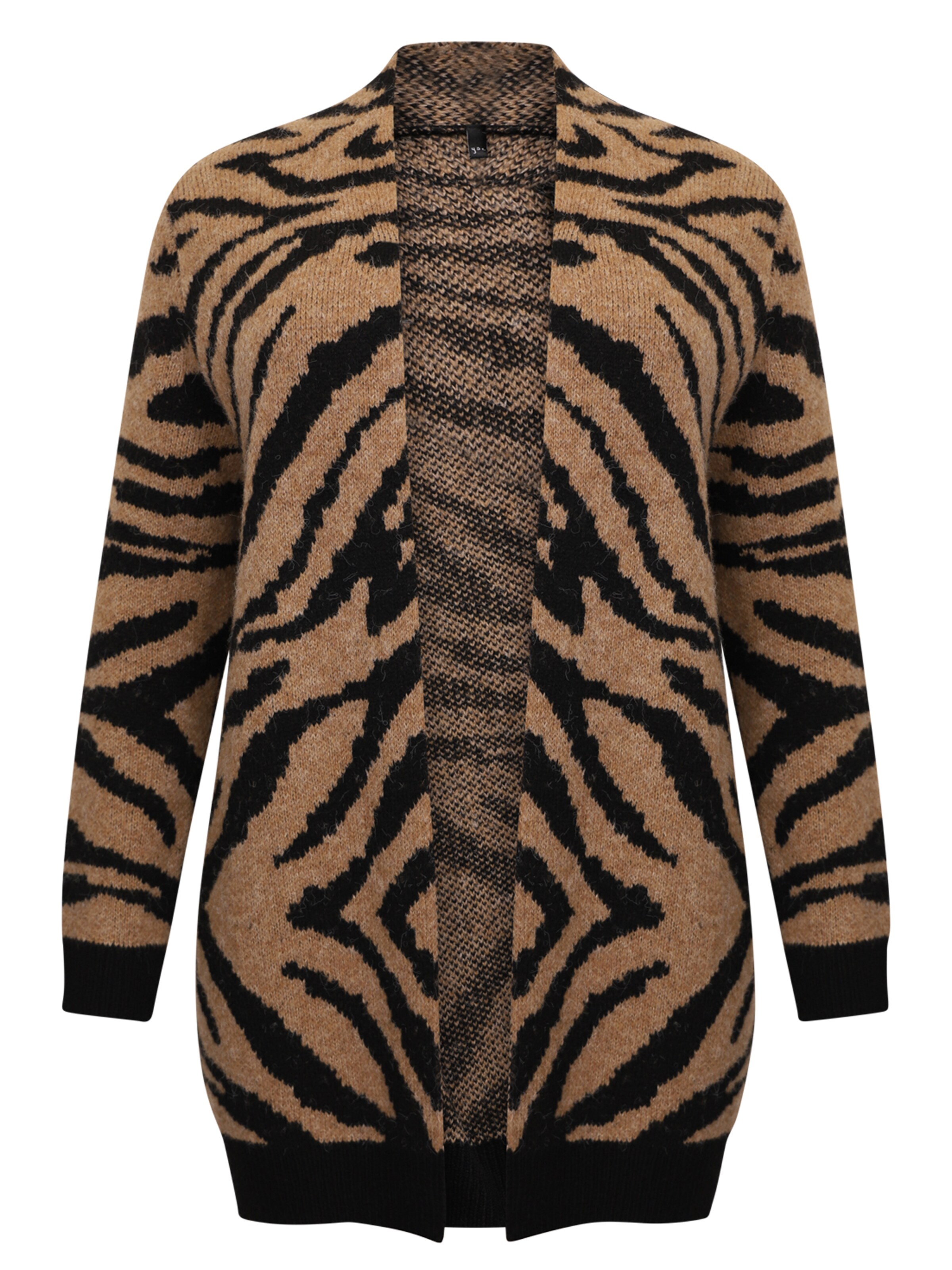 Frauen Große Größen Yoek Strickjacke in Braun - TQ23704 Frauen Große Größen Yoek Strickjacke in Braun - TQ23704