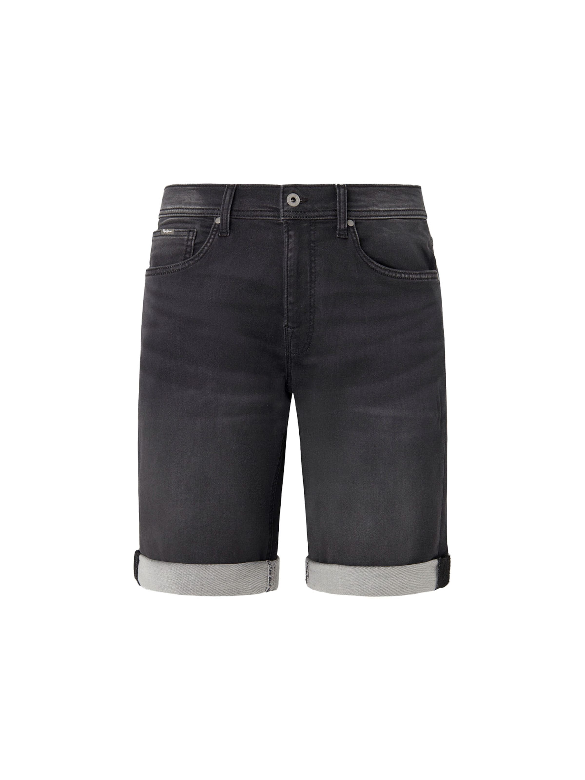 Coupe slim Jean 'GYMDIGO' Pepe Jeans en noir : devant