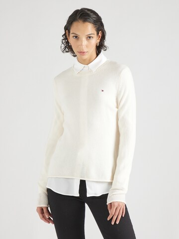 TOMMY HILFIGER Sweter w kolorze beżowy: przód