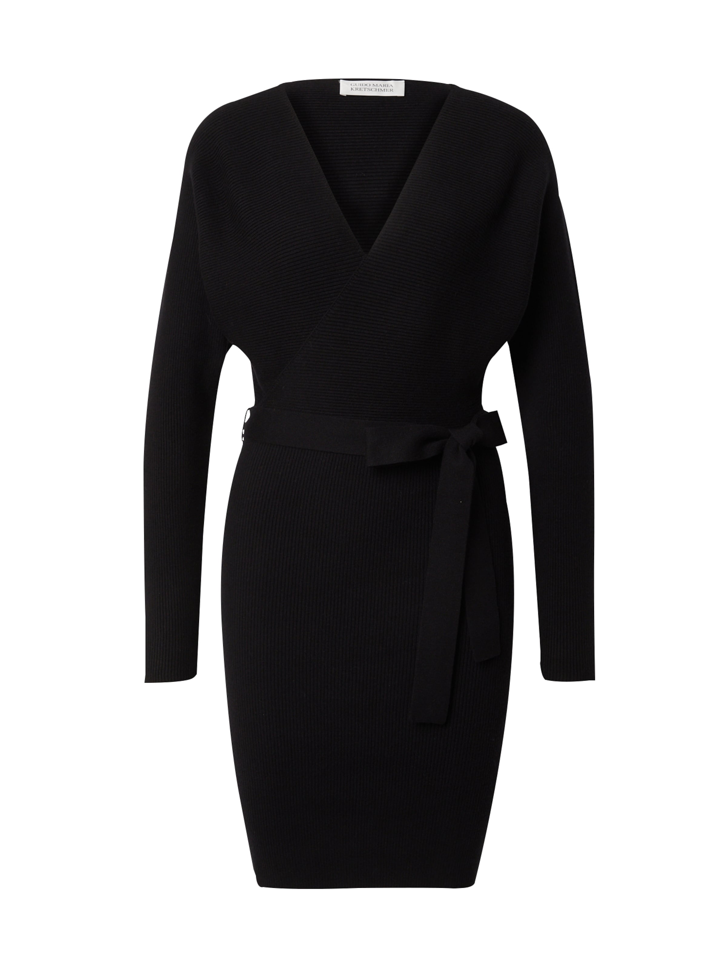 Guido Maria Kretschmer Women Πλεκτό φόρεμα 'Elvira' σε μαύρο: μπροστά