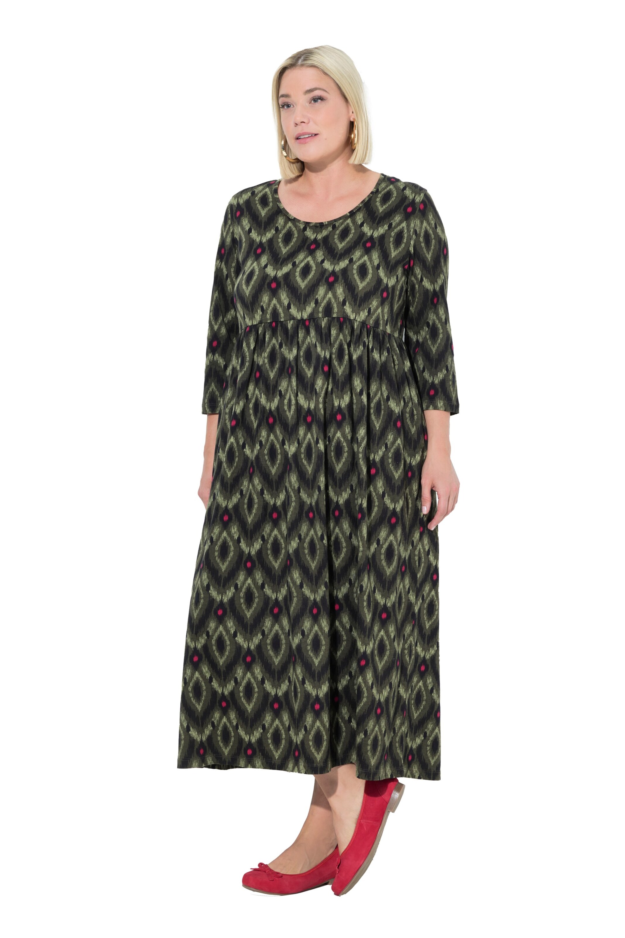 Ulla Popken Jurk in Groen: voorkant