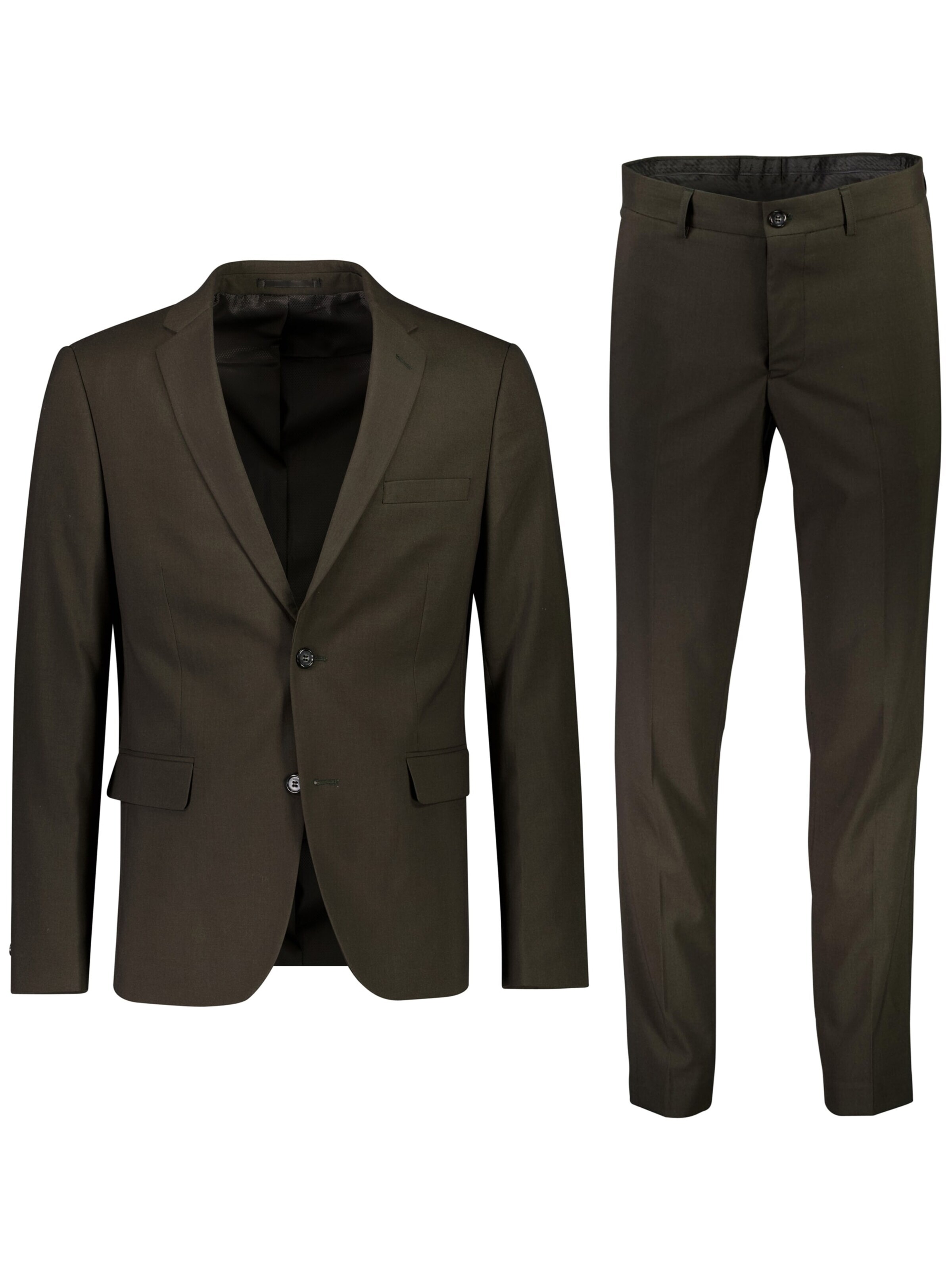Coupe slim Costume Lindbergh en vert : devant