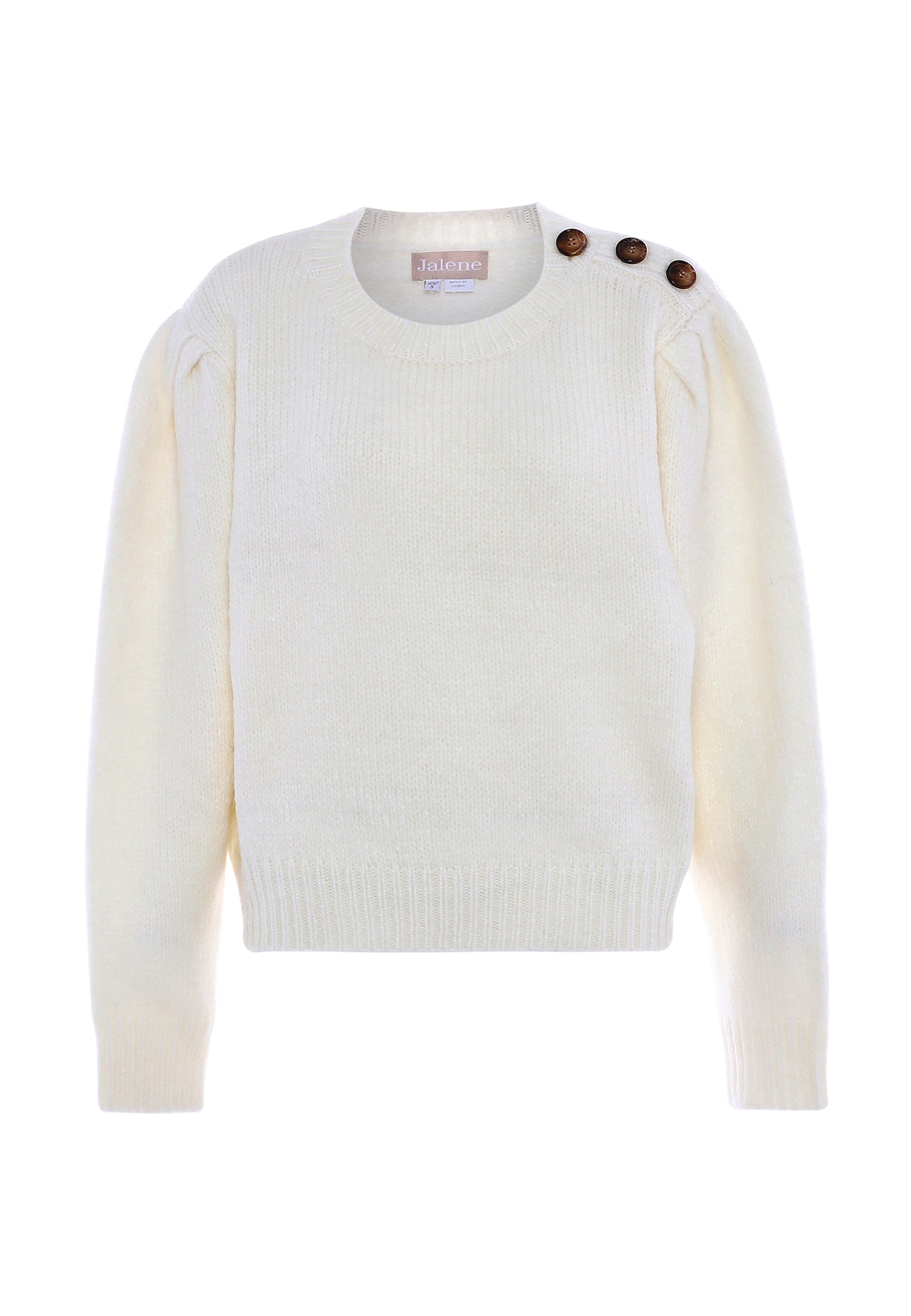 balts Jalene Džemperis: no priekšpuses