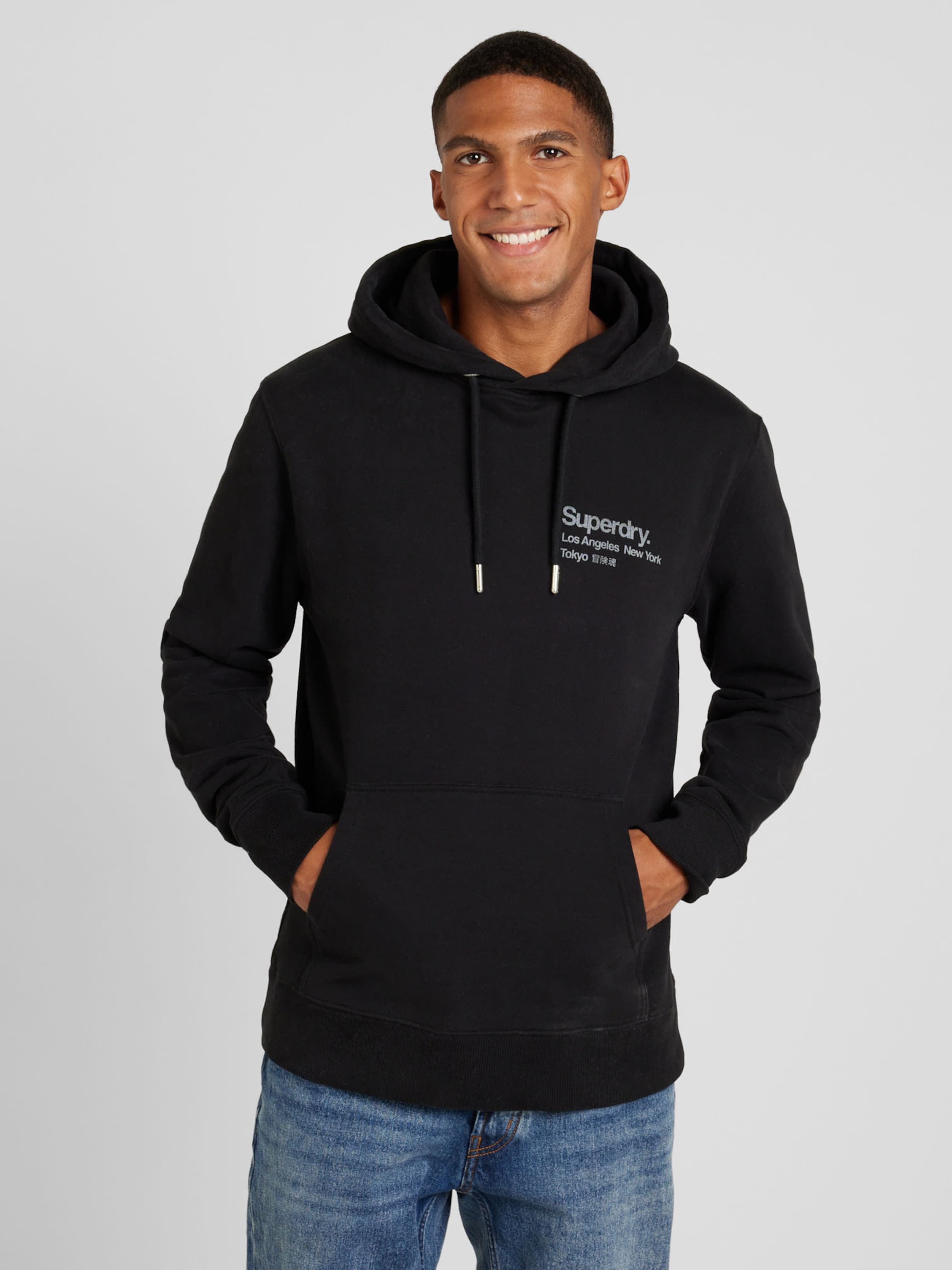 Superdry Sweatshirt in Black ABOUT YOU