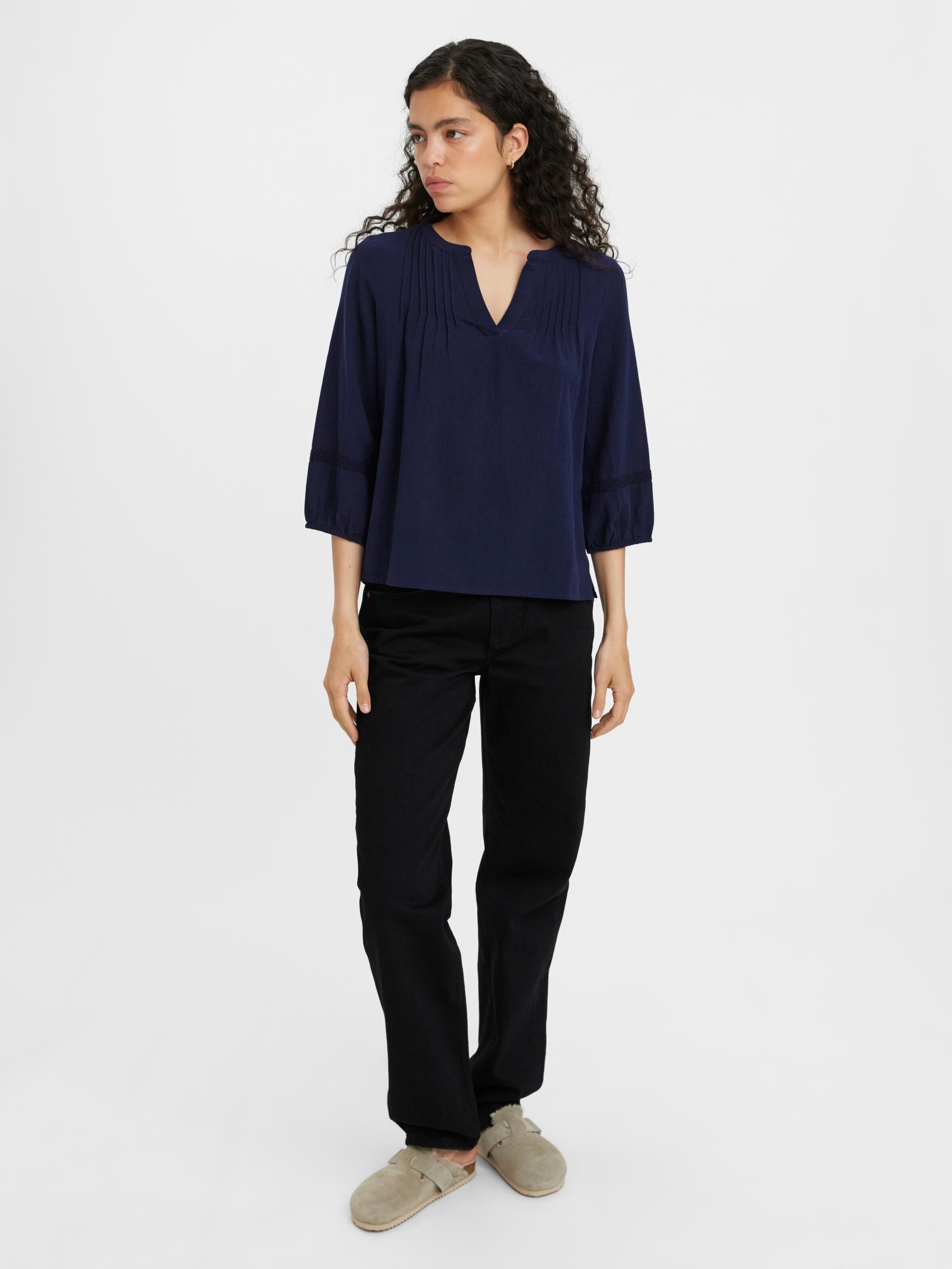 Frauen Blusen & Tuniken VERO MODA Bluse 'LINE' in Navy - TC94392 Frauen Blusen & Tuniken VERO MODA Bluse 'LINE' in Navy - TC94392