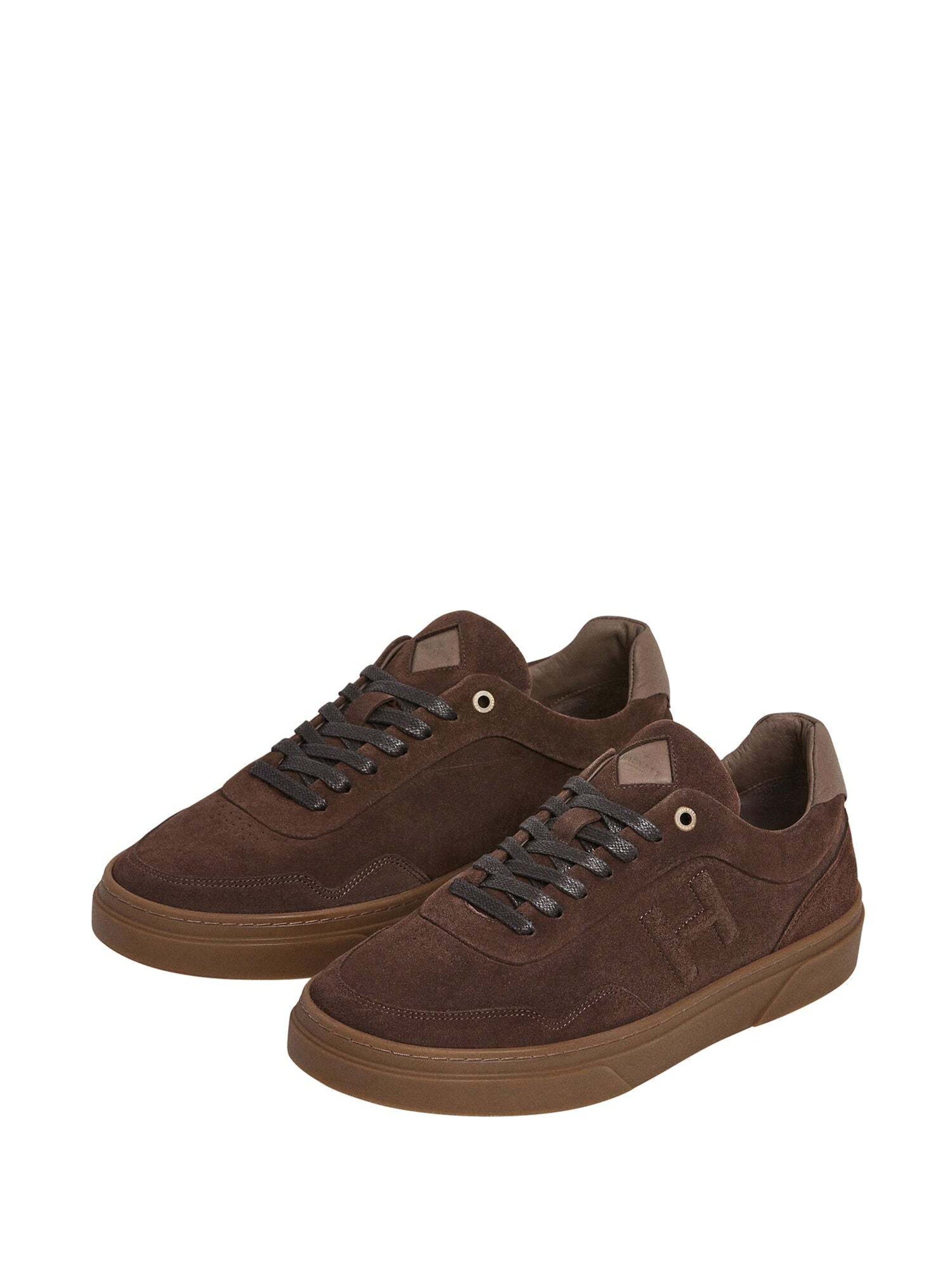 Sneaker bassa 'Hackney Velvet' di Hackett London in marrone