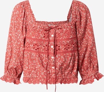 Camicia da donna di American Eagle in arancione: frontale