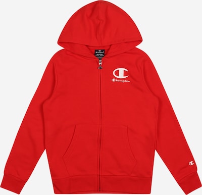 Champion Authentic Athletic Apparel Sweatjacke in rot / weiß, Produktansicht