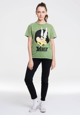 LOGOSHIRT Shirt 'Asterix' in Groen