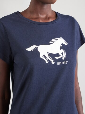 MUSTANG Koszulka 'LOA' w kolorze niebieski