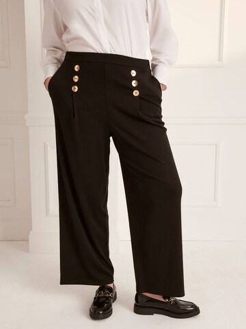 regular Pantaloni 'Hale' di Guido Maria Kretschmer Curvy in nero: frontale