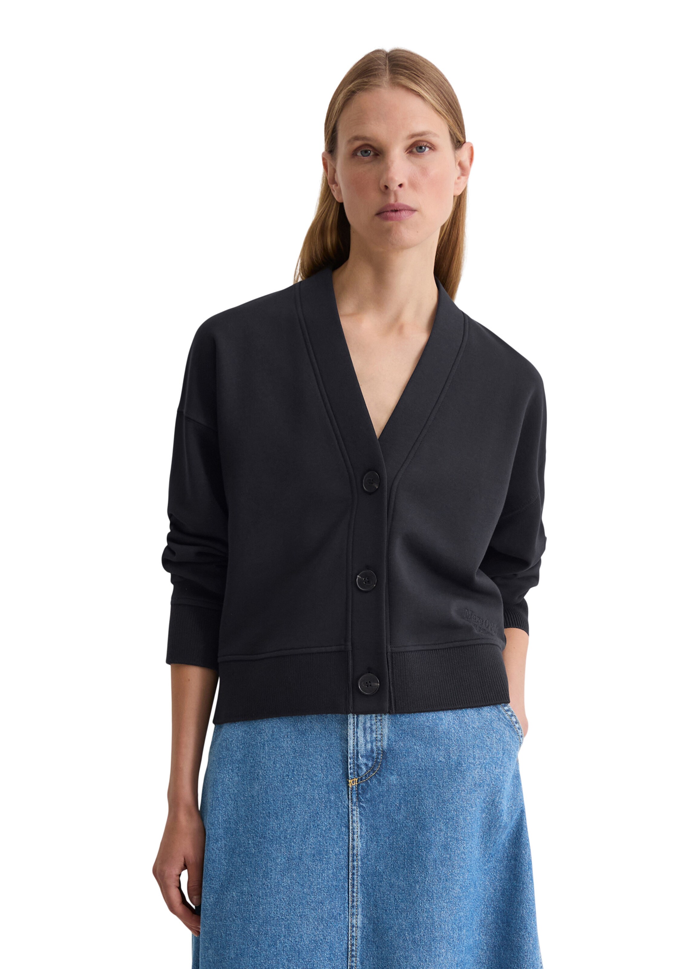 Marc O'Polo Sweatjacke in Blau: Vorderseite