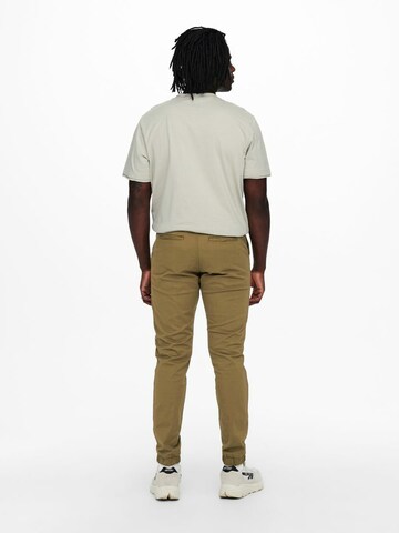 Only & Sons Tapered Chino nadrág 'CAM' - zöld