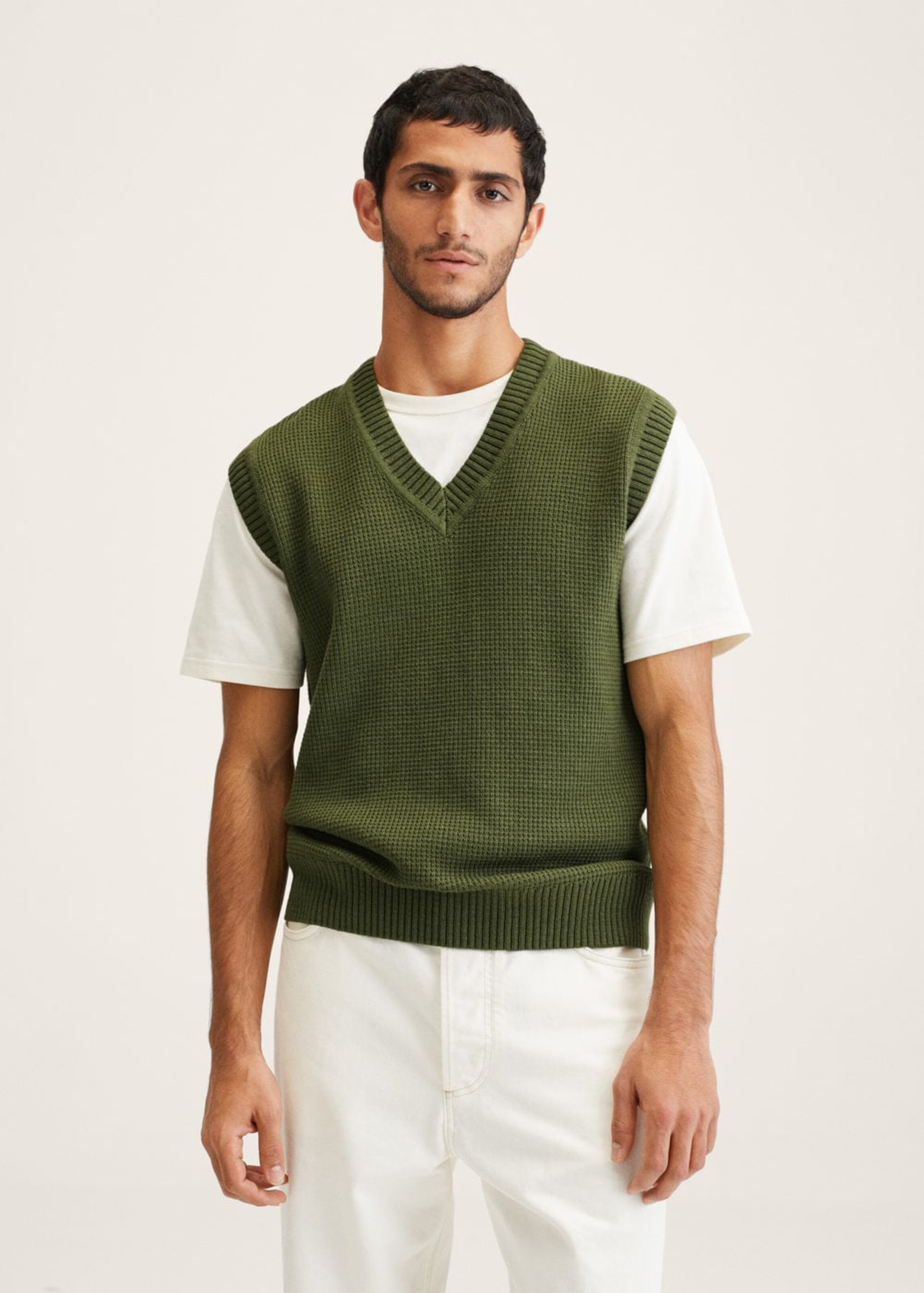 Männer Pullover & Strick MANGO MAN Pullover 'anthony' in Khaki - SR11070 Männer Pullover & Strick MANGO MAN Pullover 'anthony' in Khaki - SR11070