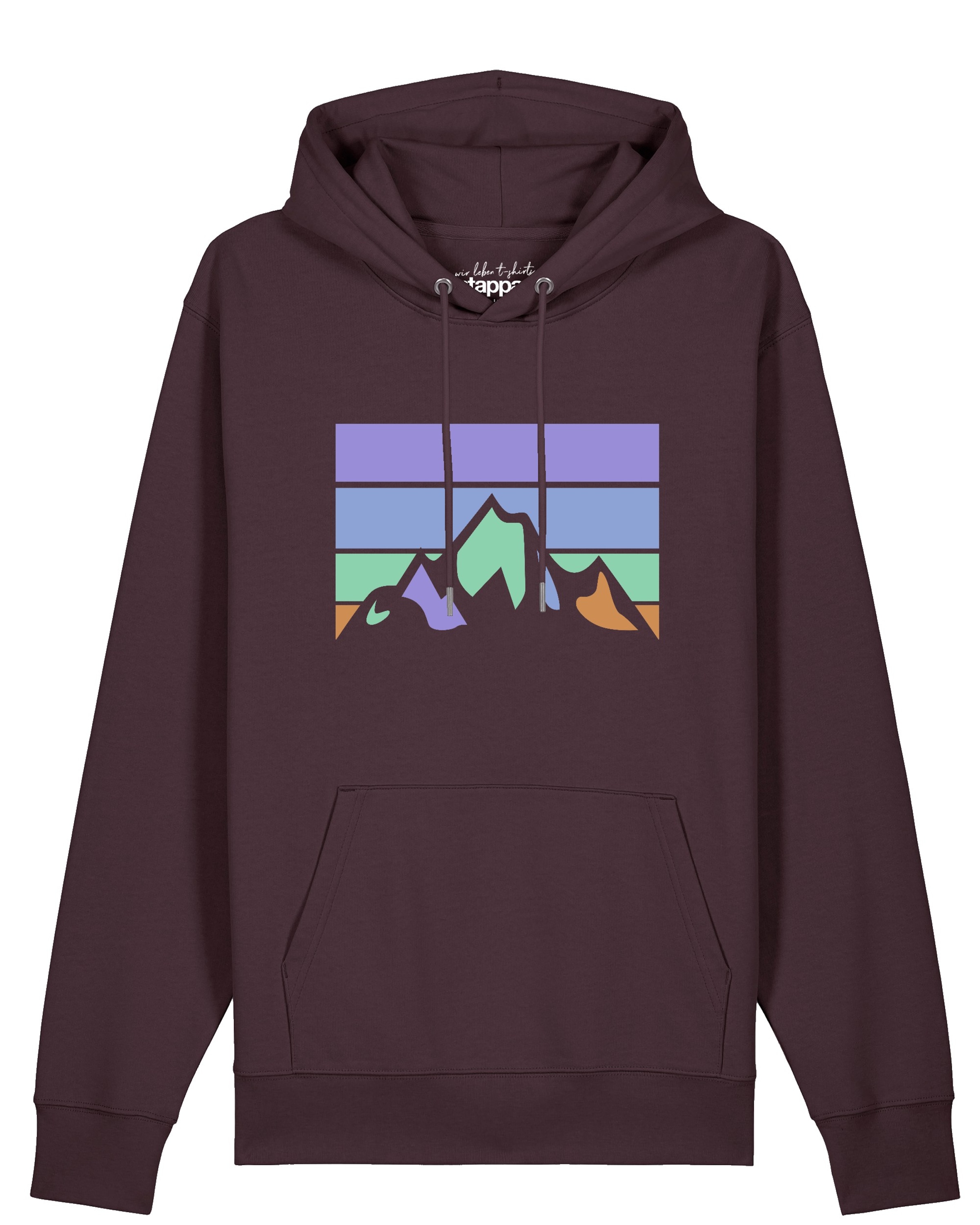 Watapparel Sweatshirt 'Retro Landscape' in Rood: voorkant