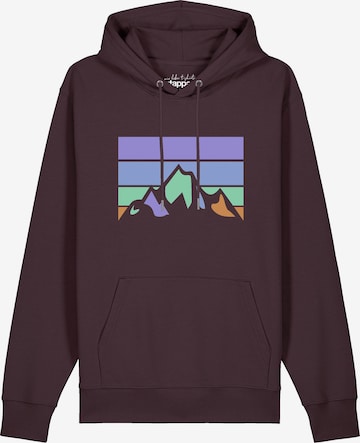 Watapparel Sweatshirt 'Retro Landscape' in Rood: voorkant