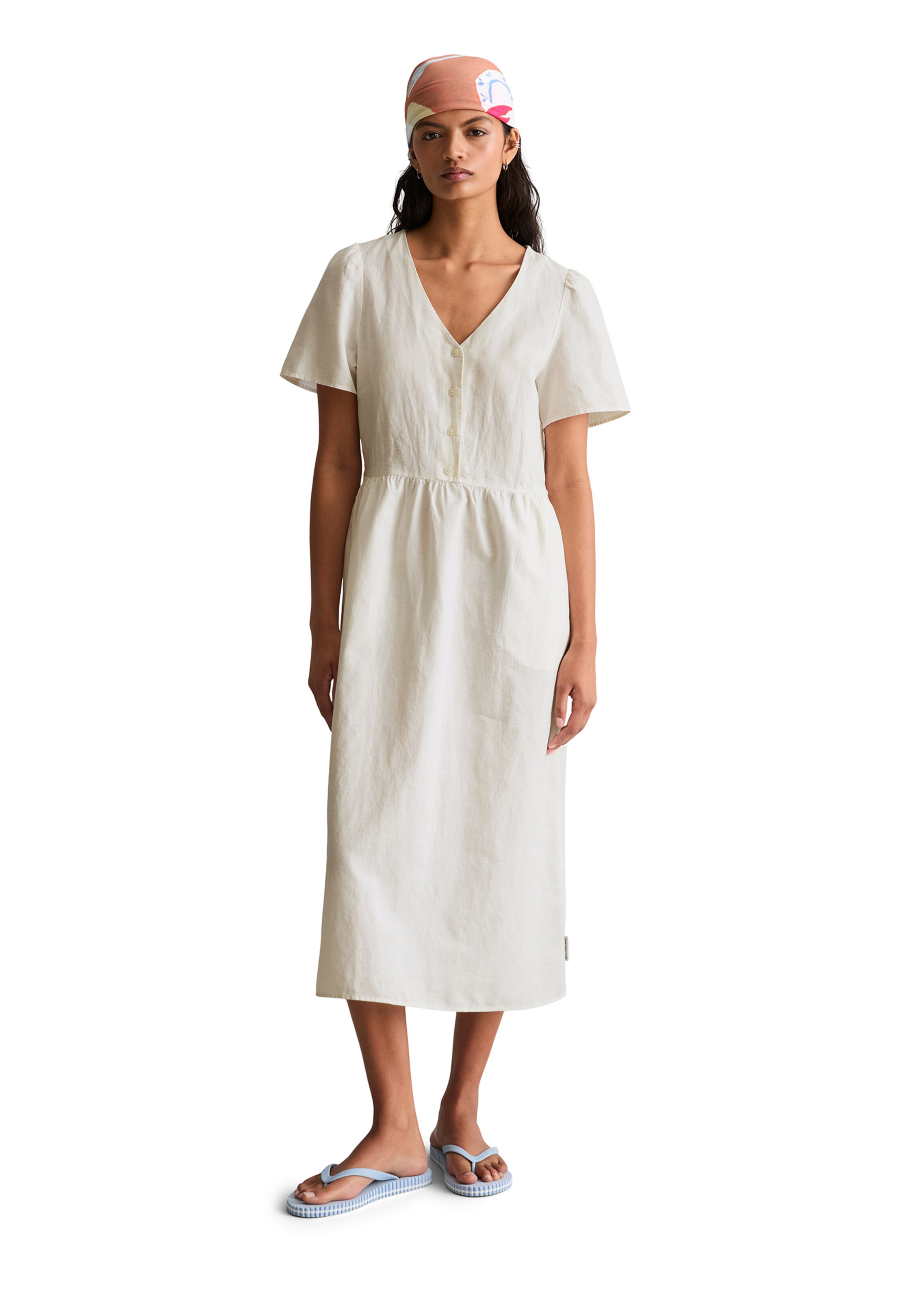 Marc O'Polo DENIM Jurk in Wit: voorkant