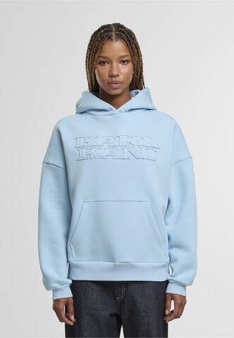 Felpa 'Signature Heart' di Karl Kani in blu: frontale