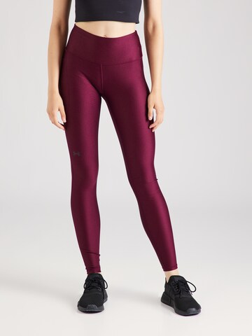 Skinny Pantaloni sport de la UNDER ARMOUR pe roșu: față