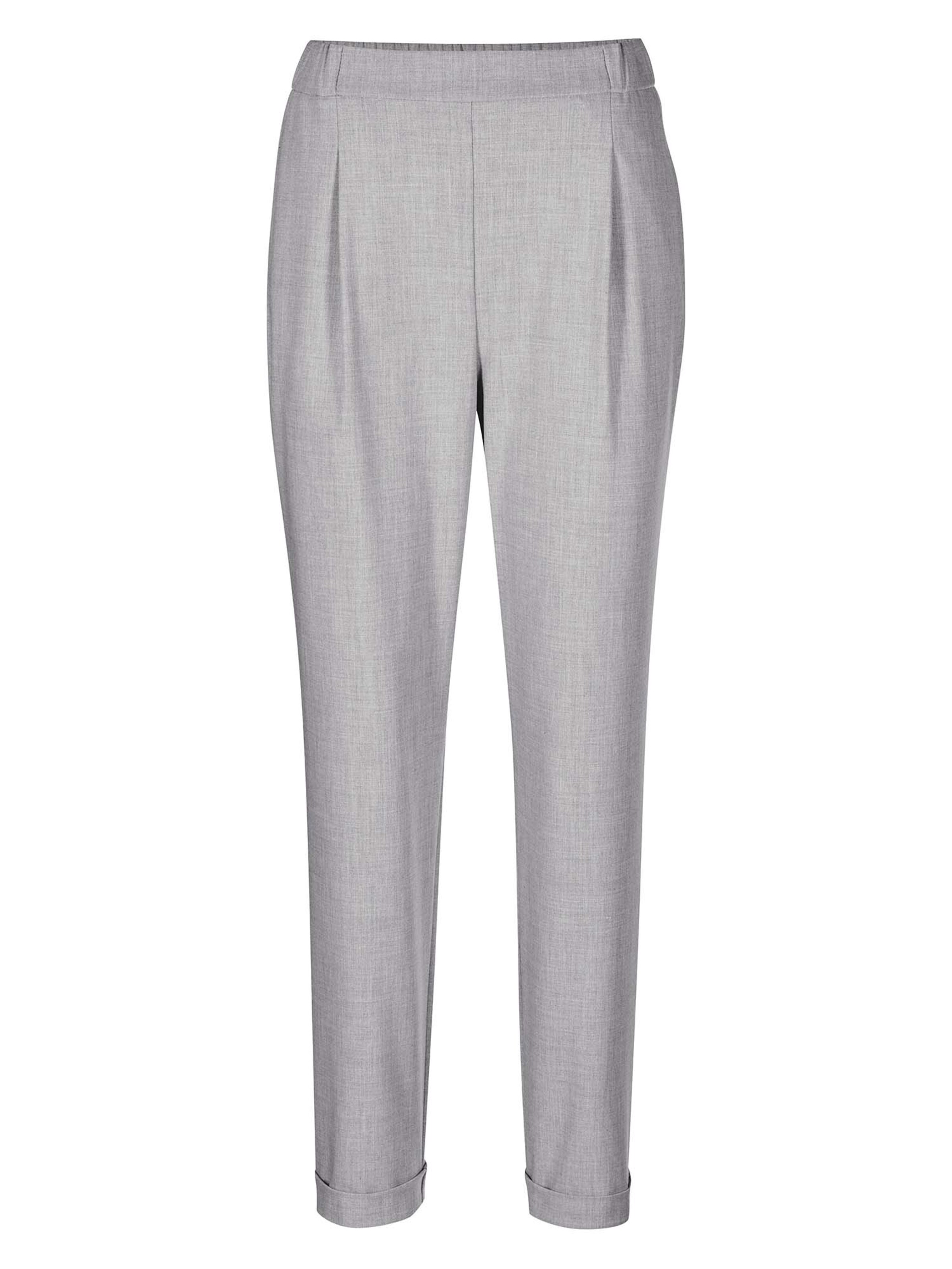 MADELEINE Tapered Hose in Grau: Vorderseite