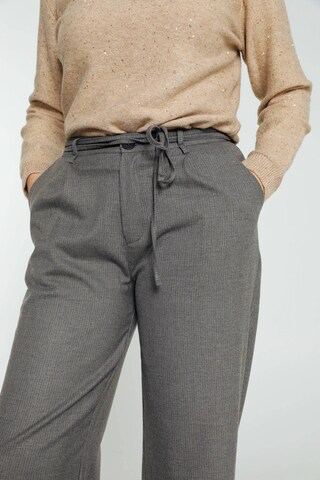 Cassis Loose fit Pleat-Front Pants in Grey