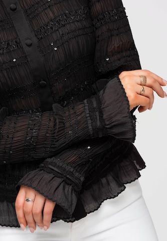 Ombre Blouse in Black