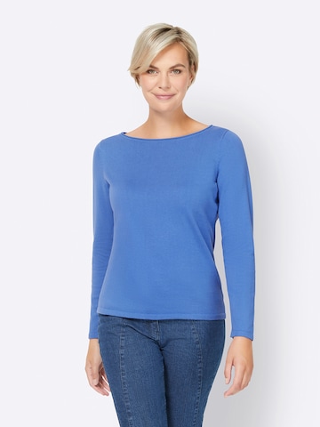 heine Пуловер в синьо: отпред