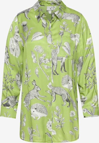 Ulla Popken Blouse in Green: front