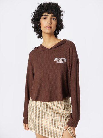 HOLLISTER Sweatshirt in Braun: predná strana