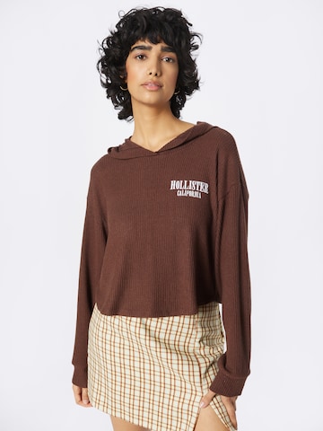 HOLLISTER Sweatshirt in Braun: predná strana