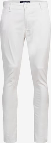 Indumentum Slim fit Chino Pants in White: front