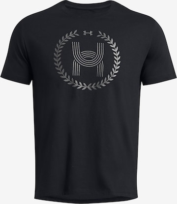 UNDER ARMOUR Functioneel shirt 'Launch' in Zwart: voorkant