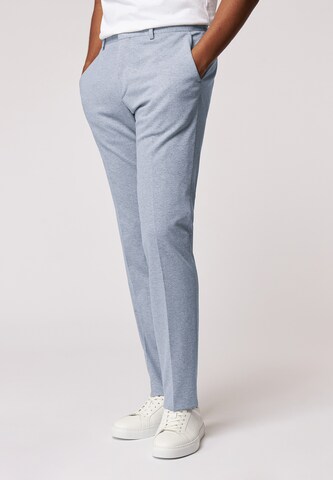 ROY ROBSON Regular Pleat-Front Pants in Blue: front