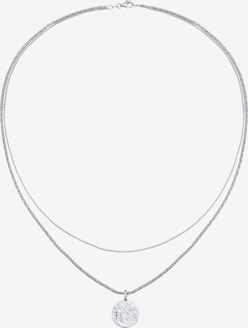 KUZZOI Necklace 'Münze' in Silver: front