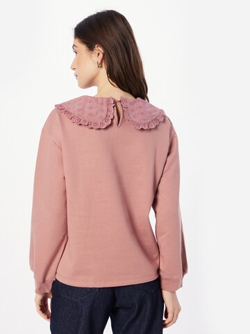 Dorothy Perkins Sweatshirt 'Broderie' in Roze