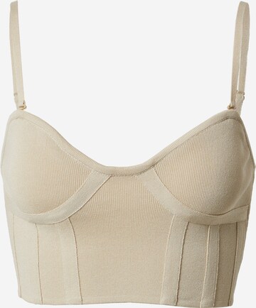 LeGer by Lena Gercke Knitted top 'Celia' in Beige: front