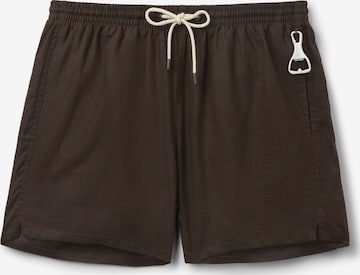 IUMAN Intimissimi Swim Trunks in Brown: front
