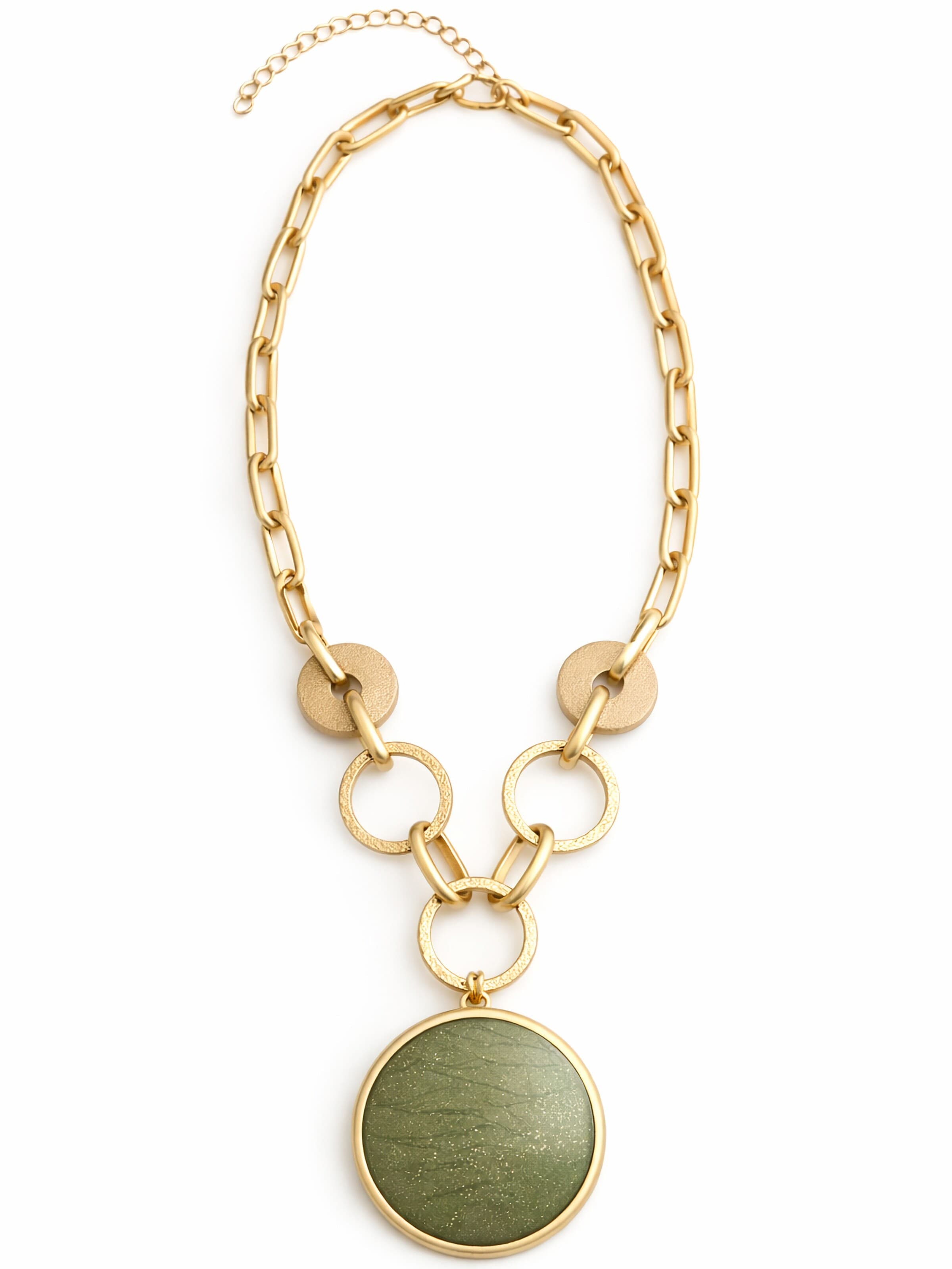 COLLEZIONE ALESSANDRO Necklace 'Evina' in Green: front