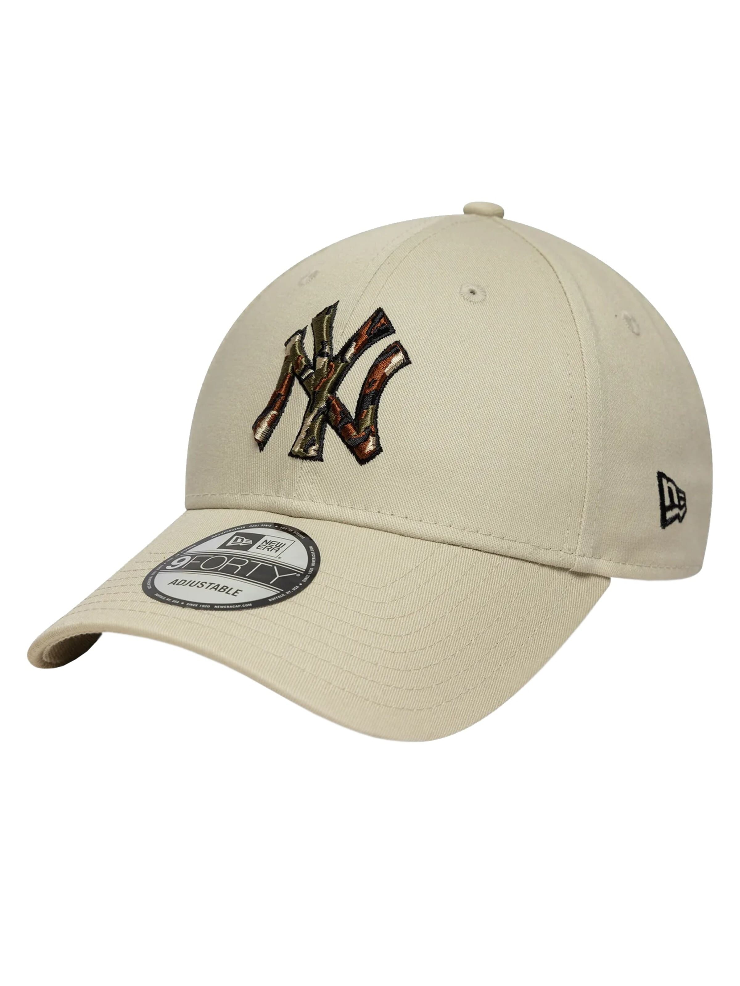 NEW ERA Cap '9FORTY Outline Camo New York Yankees MLB'‌‌‌ in Beige: Vorderseite