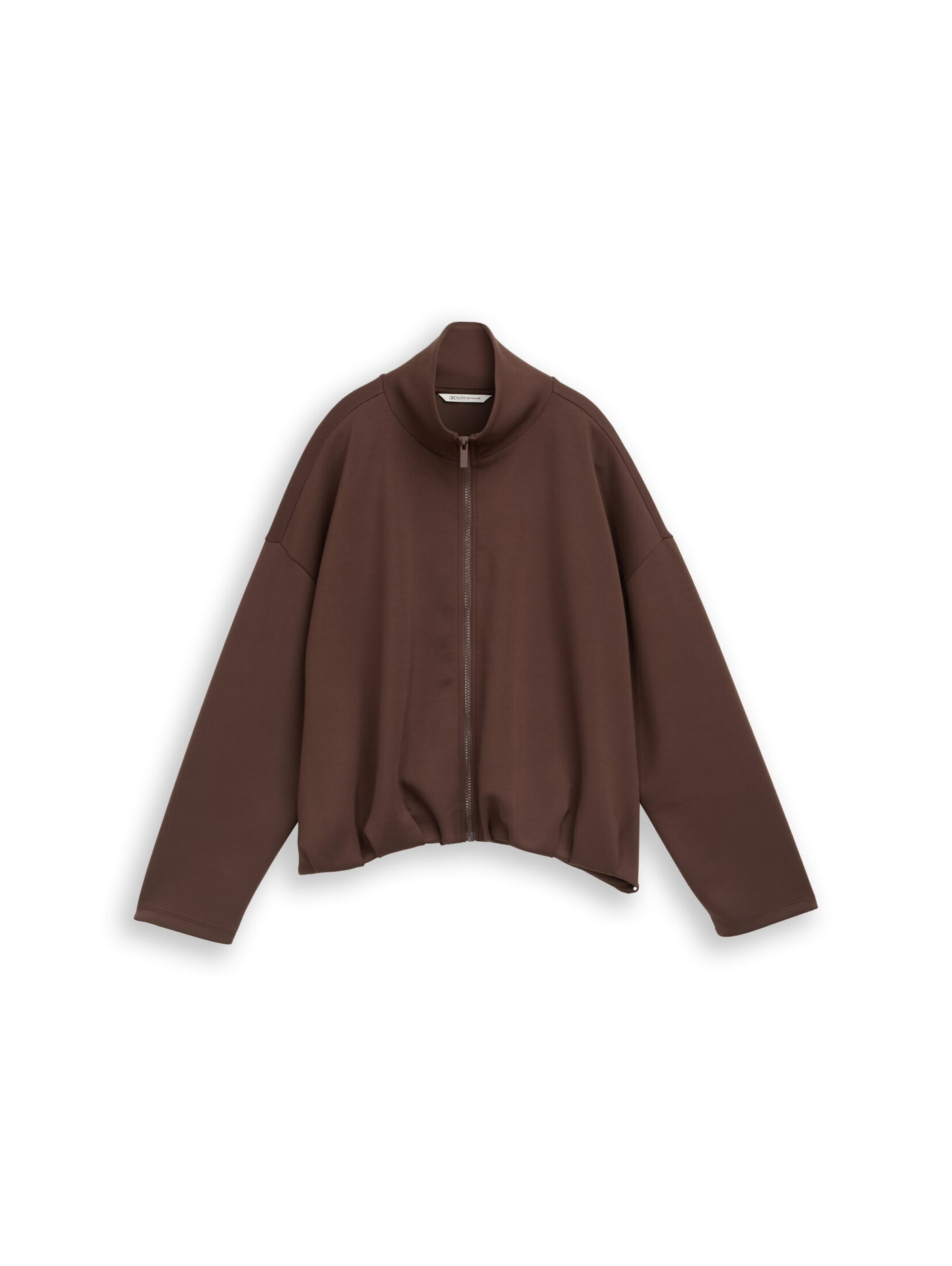 TOM TAILOR DENIM Sweat jacket in XXL in Dark brown, Item view