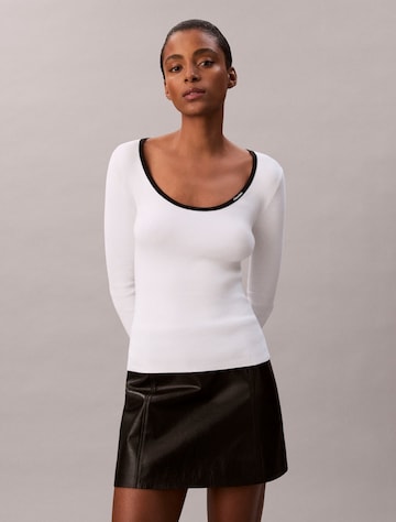 Calvin Klein Jeans Kampsun, värv valge