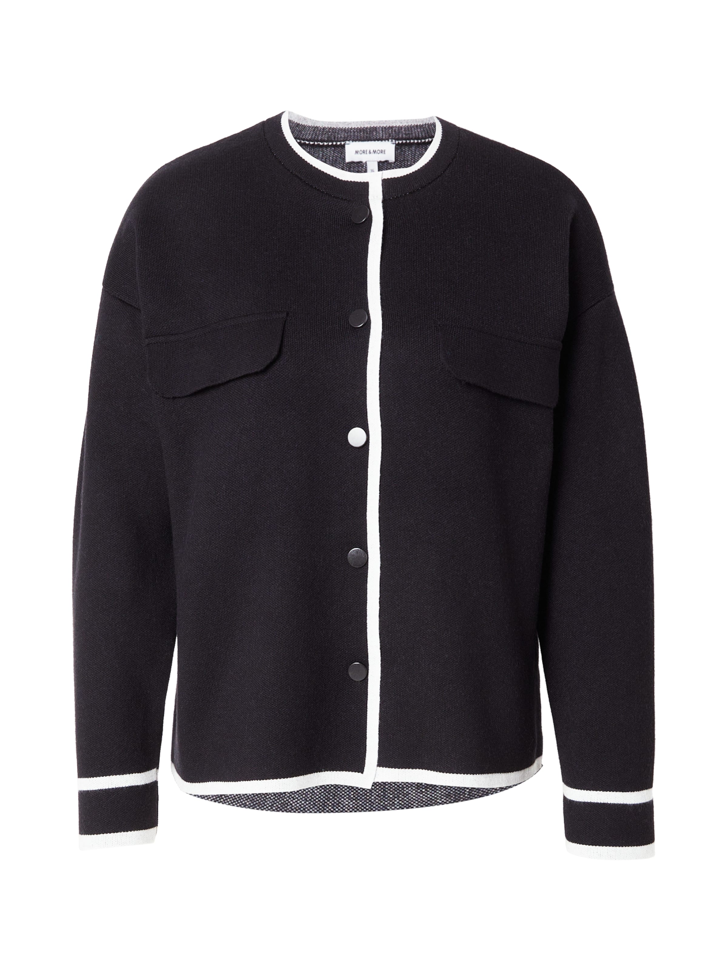 MORE & MORE Strickjacke in Schwarz: Vorderseite